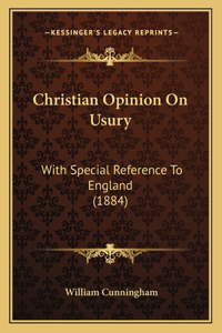 Christian Opinion On Usury