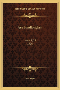 Jesu Sundlosigkeit