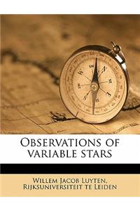 Observations of Variable Stars