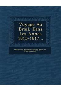 Voyage Au Br Sil, Dans Les Ann Es 1815-1817...