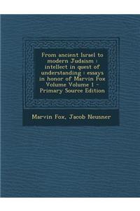 From Ancient Israel to Modern Judaism