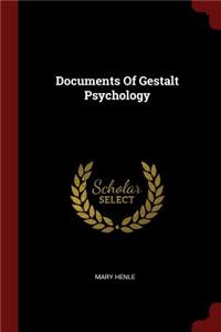 Documents Of Gestalt Psychology