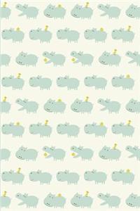 Journal: Baby Hippos (Green) 6x9 - Lined Journal - Writing Journal with Blank Lined Pages
