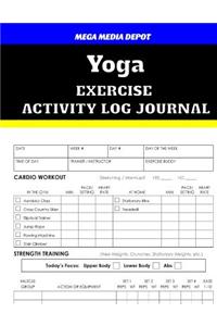 Yoga Exercise Activity Log Journal