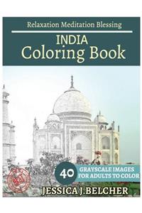 INDIA Coloring book for Adults Relaxation Meditation Blessing