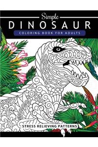 Simple Dinosaur Coloring book for Adults and Kids