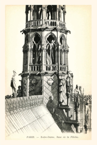 Vintage Journal Roof of Notre Dame Cathedral