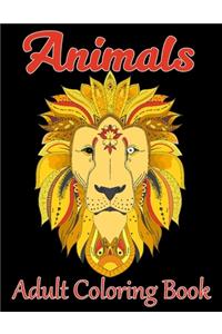 Animals Adult Coloring Book