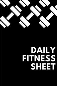 Dumbbells Daily Fitness Sheet