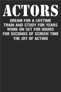 Actors Dream For A Lifetime Train And Study For Years Work On Set For Hours For Seconds Of Screen Time The Joy Of Acting