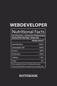 Nutritional Facts Webdeveloper Awesome Notebook