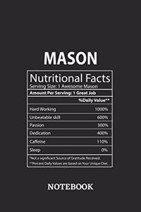 Nutritional Facts Mason Awesome Notebook