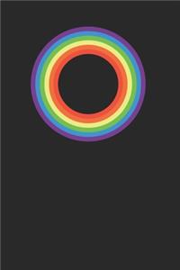 Rainbow Circle Notebook 120 Pages Journal Minimal Retro Style