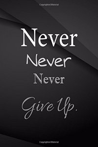 Never Never Never give up.
