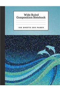 Wide Ruled Composition Notebook - 100 Sheets, 200 Pages