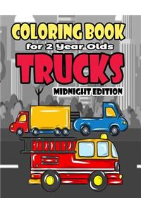 Coloring Book For 2 Year Olds Trucks Midnight Edition