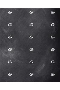 Monogram G School Composition Book Personalized Letter G Pattern 130 Pages