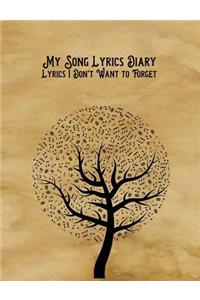 My Song Lyrics Diary Lyrics I Don't Want to Forget