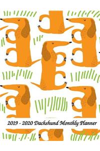 2019 - 2020 Dachshund Monthly Planner