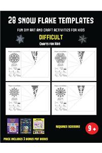 Construction Paper Crafts for Kids (28 snowflake templates - Fun DIY art and craft activities for kids - Difficult)