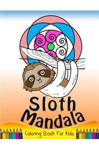 Sloth Mandala Coloring Book for Kids