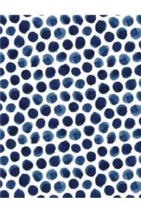 Big Fat Journal Notebook Indigo Blue Ink Spots