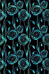 Journal Notebook Scribbly Watercolor Flowers Pattern 1