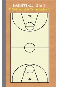 Basketball 2 in 1 Taktikboard und Trainingsbuch