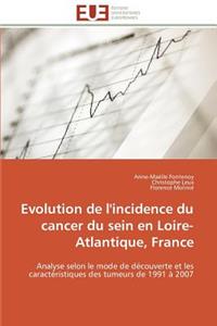 Evolution de l'incidence du cancer du sein en loire-atlantique, france