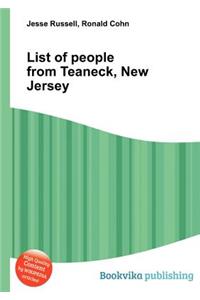 List of People from Teaneck, New Jersey