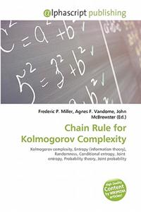 Chain Rule for Kolmogorov Complexity