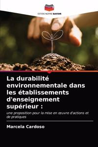 durabilité environnementale dans les établissements d'enseignement supérieur