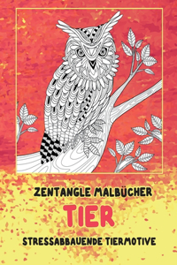 Zentangle Malbücher - Stressabbauende Tiermotive - Tier
