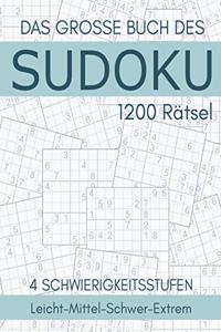 Grosse Buch Des Sudoku - 1200 Rätsel - 4 Schwierigkeitsstufen