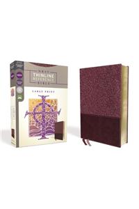 NRSV, Thinline Reference Bible, Large Print, Leathersoft, Burgundy, Comfort Print