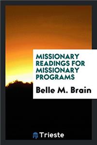 Missionary Readings for Missionary Programs