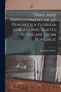 Trail and Imprisonment of at Pensacola Florida for Adding Slaves to Escape From Bondage