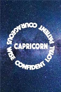 Capricorn Confident Loyal Patient Courageous Wise