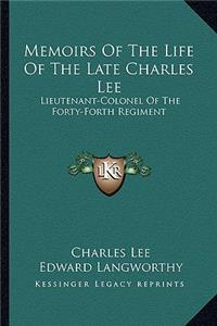 Memoirs of the Life of the Late Charles Lee