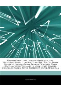 Articles on United Opposition (Philippines) Politicians, Including: Panfilo Lacson, Fernando Poe, Jr., Jamby Madrigal, Jejomar Binay, Francis Escudero