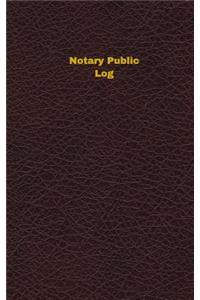 Notary Public Log (Logbook, Journal - 96 pages, 5 x 8 inches)