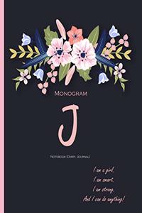Monogram 'J' Notebook (Diary, Journal)