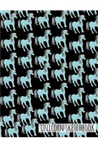 Unicorn Sketchbook - Cute Blue Unicorn Design