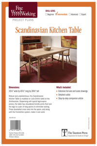 Fine Woodworking's Scandinavian Kitchen Table Plan