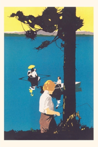 Vintage Journal Boats on Lake