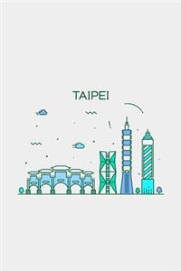 Taipei Minimalist Travel Notebook [Lined] [6x9] [110 pages]