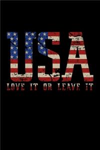 America Love It or Leave It USA Flag Notebook