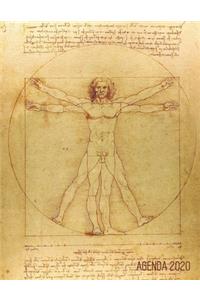 Homme de Vitruve Agenda Hebdomadaire 2020