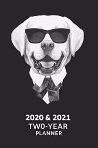 2020 & 2021 Two-Year Weekly Planner For Labrador Retriever Owner Gift - Cute Dog Appointment Book - Two Year Agenda Notebook