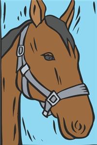 2020 Weekly Planner Horse Illustration Equine Bay Horse Halter 134 Pages